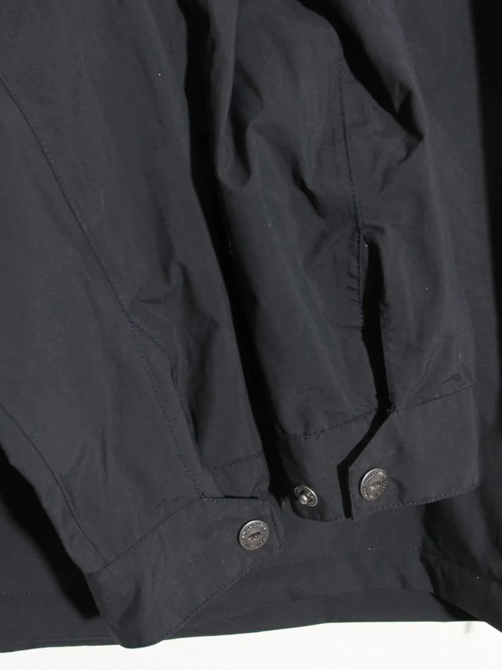 Taylor Stitch The Powder Jacket Anorak Half Zip Black Hooded Nylon Sz 40 Medium